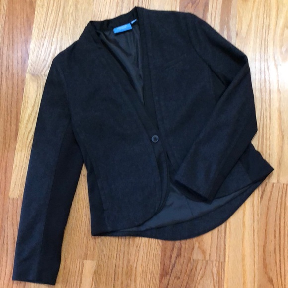 Simply Vera Wang Charcoal Black Wool Blend Blazer
